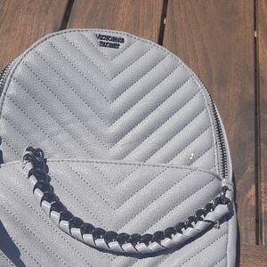 Victoria's Secret Gray Quilted Backpack
